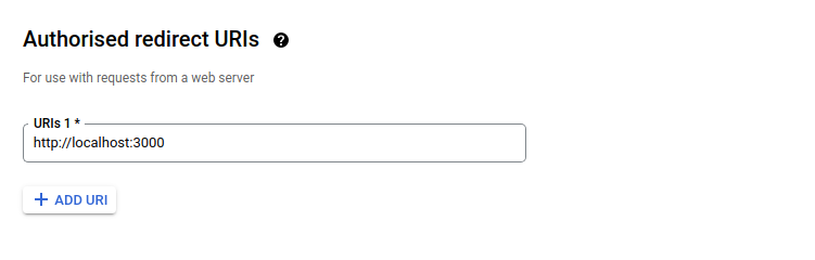 Google OAuth Redirect URI